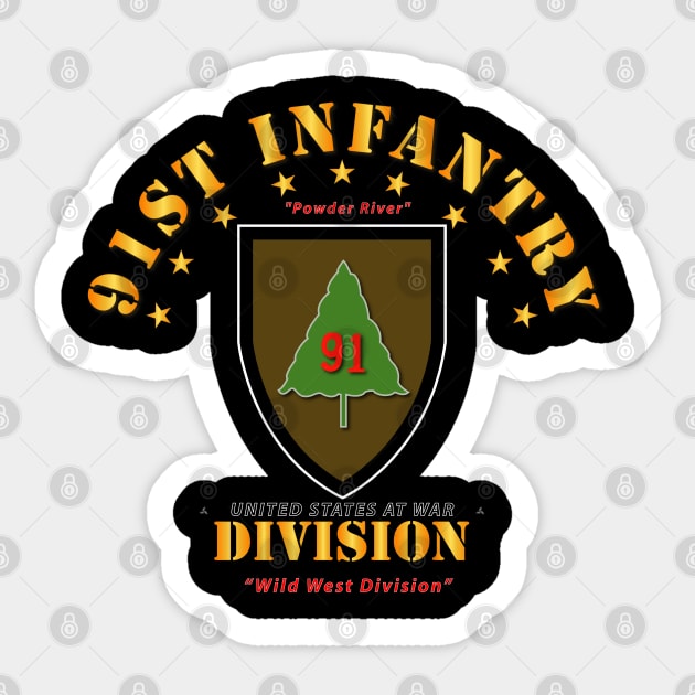 91st Infantry Division - Wild West Division Sticker by twix123844